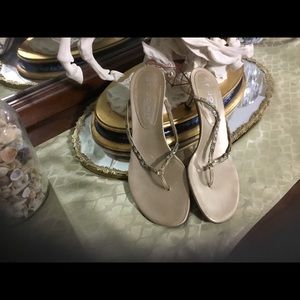 St. John Gold Leather Italy Heels
